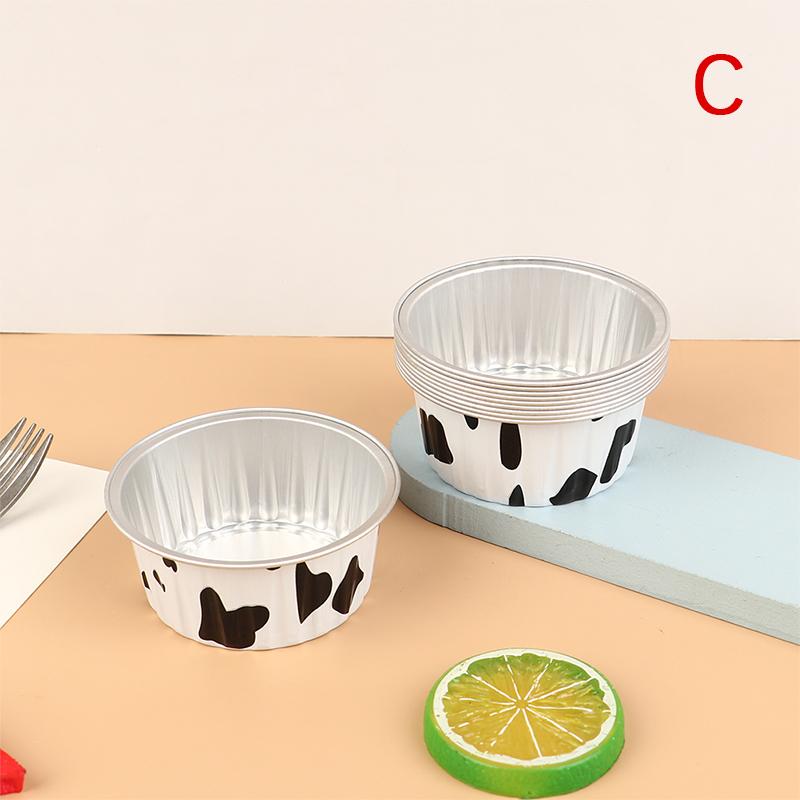 

10 шт. многоразовых круглых формочек из алюминиевой фольги для пудинга, тортов, инструментов для выпечки C