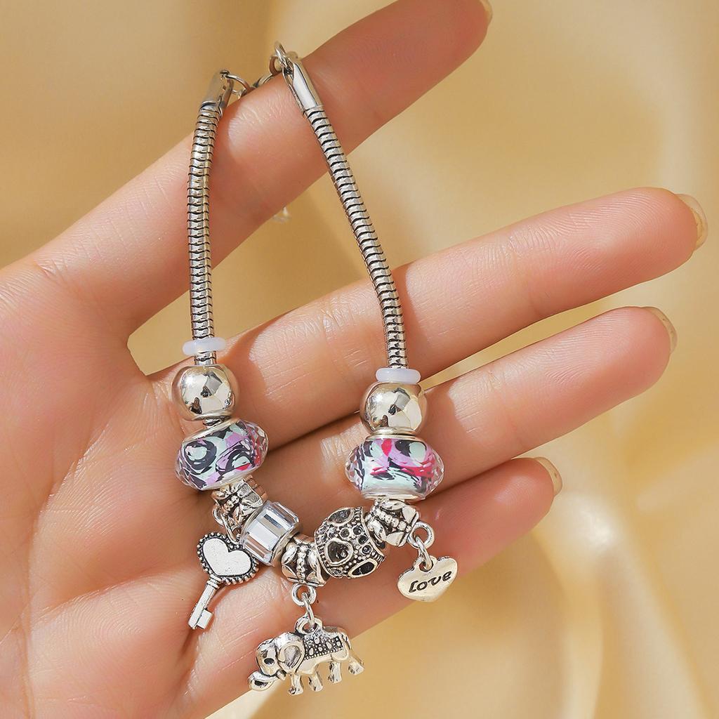 Style Bracelet Crystal Bracelet Beaded Bracelet Jewelry Dream Catcher Flower Love Woman