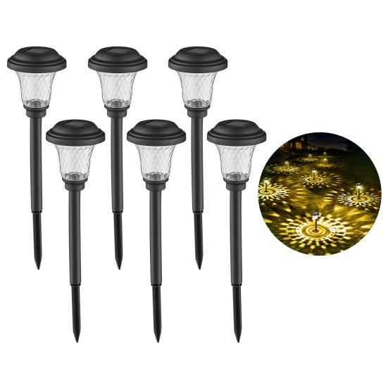 

2/4/6 шт. Солнечные садовые фонари IP44 Водонепроницаемые Автоматическое включение/выключение Энергоэффективные Сверхяркие светодиодные газонные фонари Фонари для дорожек 6pcs теплый белый
