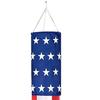 Amerikanische Flaggen-Windsock mit LED-Lichtern, große rot-weiß-blaue patriotische Windsocke für den 4. Juli, Memorial Day, Garten, Außenbereich