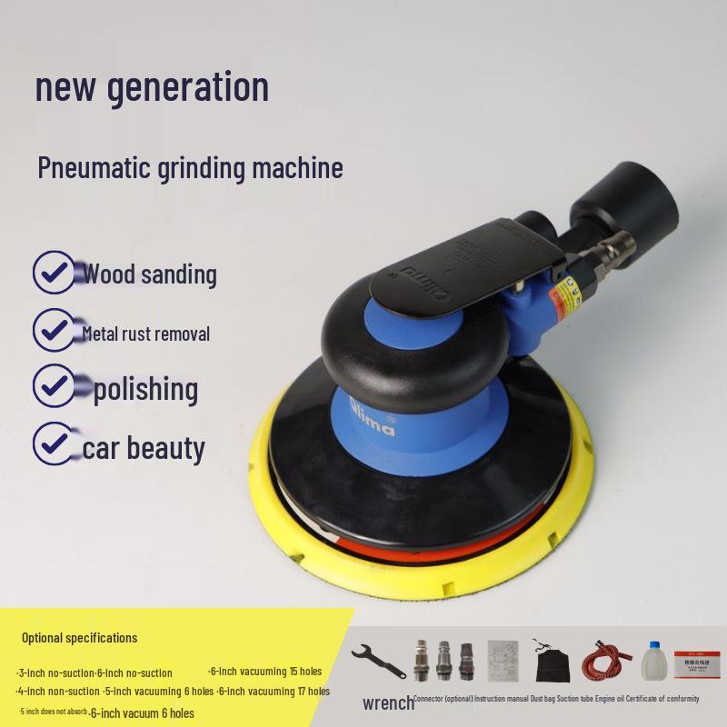 5-inch Stainless Steel Pneumatic Orbital Sander & Car Polisher