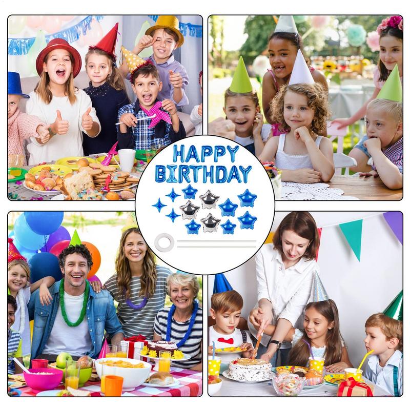 Happy Birthday Balloons Stars Foil Letters Happy Birthday Balloon Foil Letters Party Supplies Inflatable Home Decor For Kids Men