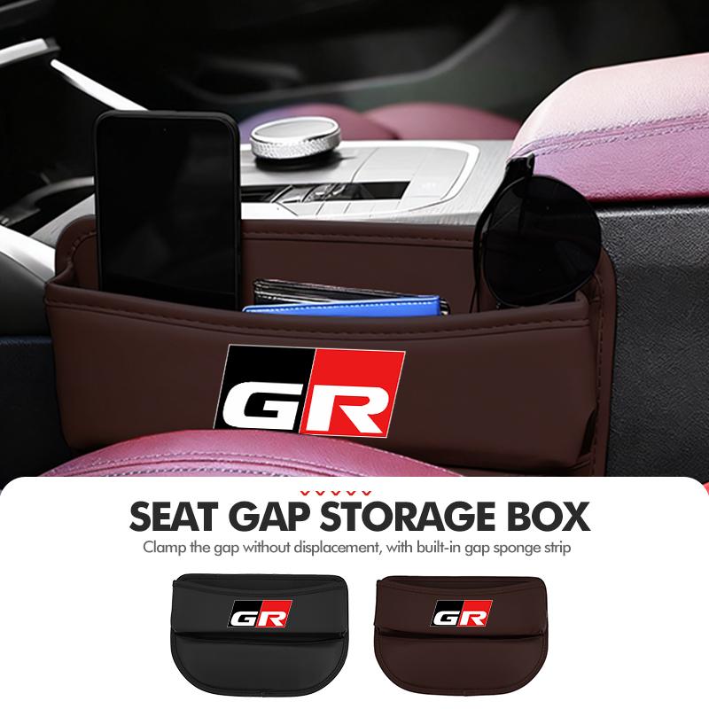 NEW Car Seat Gap Storage Box Leather Storage Box Accessories For Toyota GR Sport Yaris Chr Auris Rav4 Prius Prado Avensis Verso