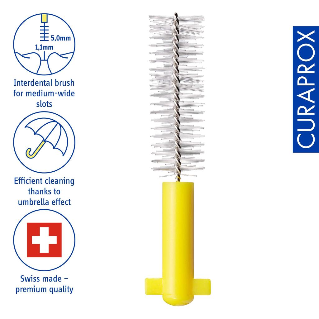 CURAPROX Interdental Brush CPS Prime Start CPS 09 (Yellow) Refill 8-pack