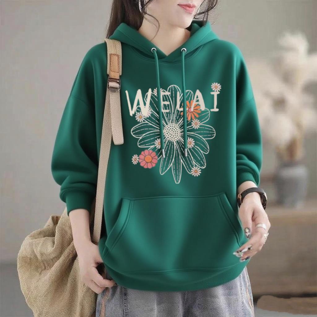 Damen Lockerer Kapuzenpullover mit überschnittenen Schultern - Dünn, lässig und vielseitig für Herbst und Winter