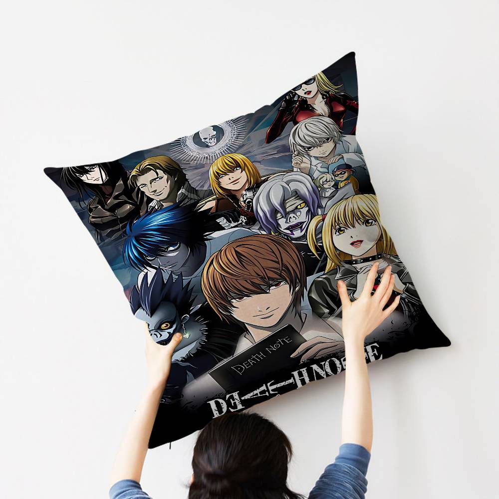 1Pc Anime Death Note Dn L Cushion Cover Car Throw Pillow Case For Sofa Car Christmas Gift 40X40Cm 45X45Cm