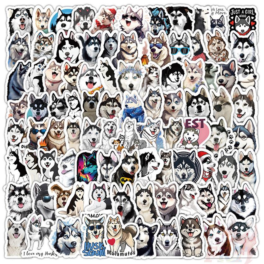 100Pcs/Set Husky Mini Pets Dogs Stickers DIY Fashion Decals Stickers