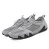 Large size 2021 summer casual leather shoes breathable mesh shoes grid shoes running tide shoes rubber outsole outdoor