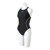 Mizuno Stream Ace Competitive Challenge Medium Size L FINA Swimming Approved Women's Swimsuit, Swimmer, Cut, N2MA2720, (Black/Charcoal Gray),