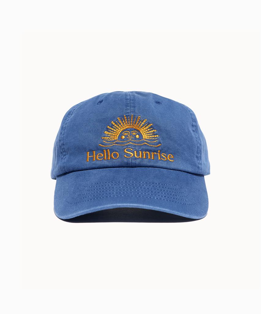 HELLO SUNRISE Washed Og Logo Ball Cap_Ocean Blue
