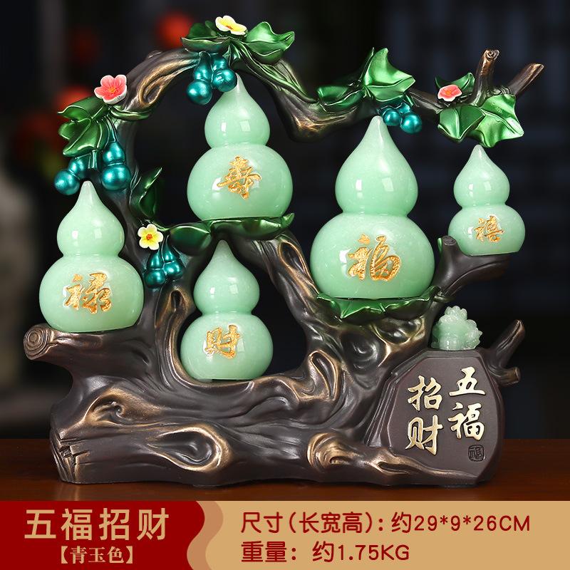 Wohnaccessoires Fünf Segen Glückskürbis Dekoration Schreibtischornamente für Wohnzimmer und Arbeitszimmer Geschenk zur Geschäftseröffnung