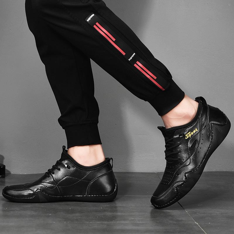 Men Casual Shoes Fashion Lace-Up Solid Sneakers Men Leisure Walking Outdoor Shoes Driving Flats Loafer Male Summer Luxury Loafer