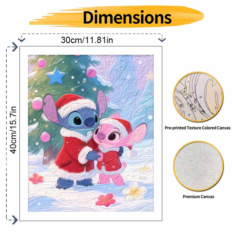 Disney Christmas Oil Painting Hand Painting Coloring Painting Handmade Diy Home Decoration Gift
