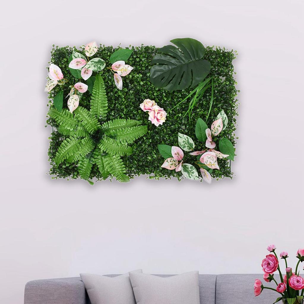 Green Artificial Plants Wall Carpet Decor Artificial Green Wall for Backyard