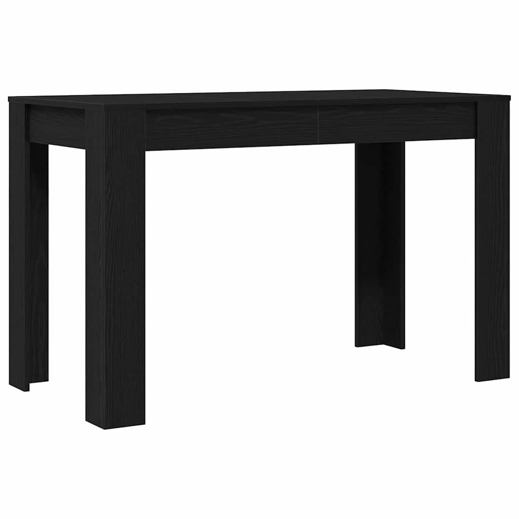 Dining Table Black Oak Effect 120 X 60 X 76 Cm Engineered Wood