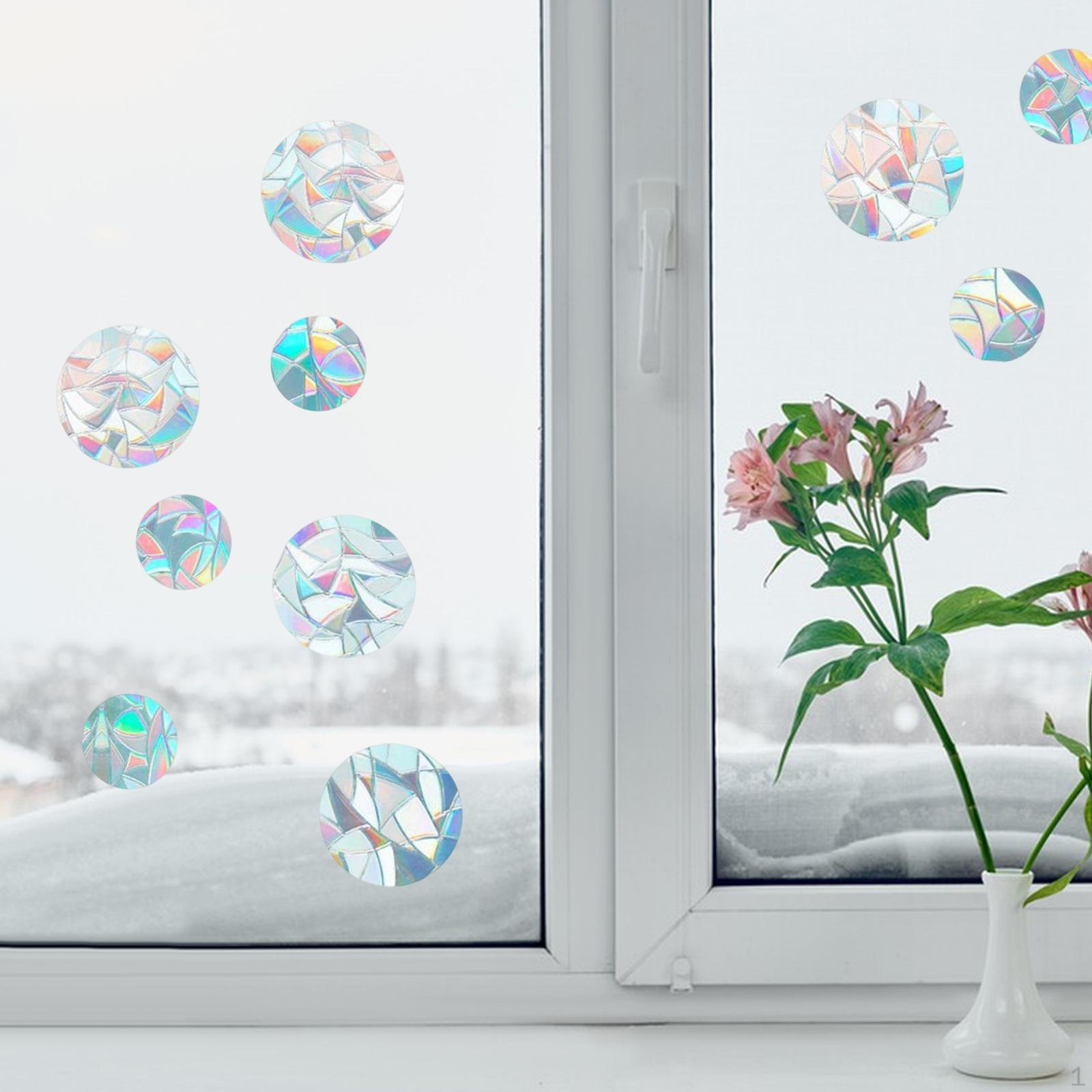 

Colorful Glass Decals for a Whimsical Touch - Infuse your windows with burst of color using these 10pcs Round
