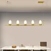 Nordic Minimalist Glass Chandelier with Milk White Shade for Dining Table