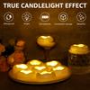 12/24Pcs Floating Candle Lamp Flameless Tea Light Flicker Electronic Waterproof LED Light For Wedding Party Pool SPA Table Decor