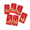 Pack Of 6 Year Of The Horses Red Envelopes Chinese New Year Blessing Paper Money Packets For Festives Occasion