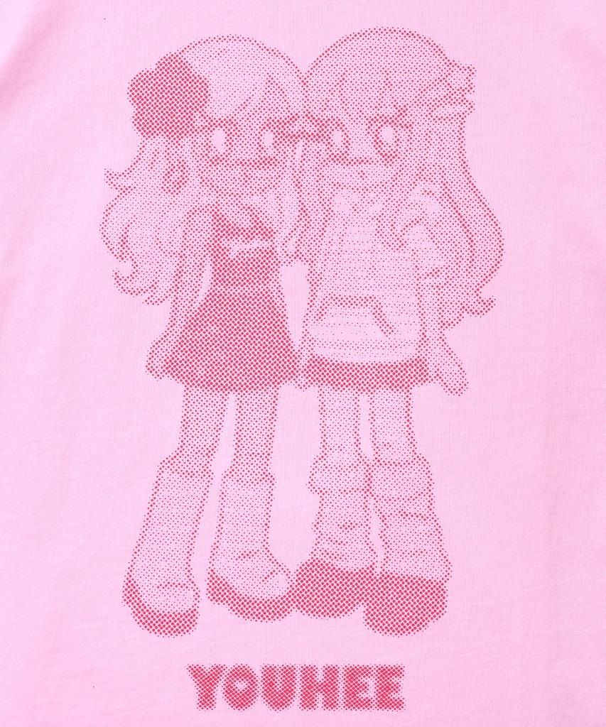 YOUHEE Youhee Friends Graphic T-Shirts_Pink