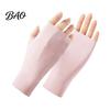 Guantes UV Ligeros Guantes de Protección, Ultra Finos Sin Dedos Seda de Hielo Refrigeración Verano para Mujeres Conducir Viajes UPF50