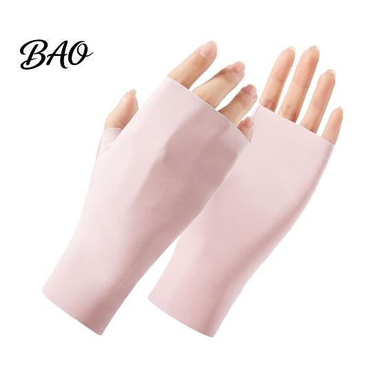 Guantes UV Ligeros Guantes de Protección, Ultra Finos Sin Dedos Seda de Hielo Refrigeración Verano para Mujeres Conducir Viajes UPF50