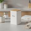Bamboo Lid Canister Airtight Seal Coffee Tea Sugar Container Keeps Ingredients Fresh