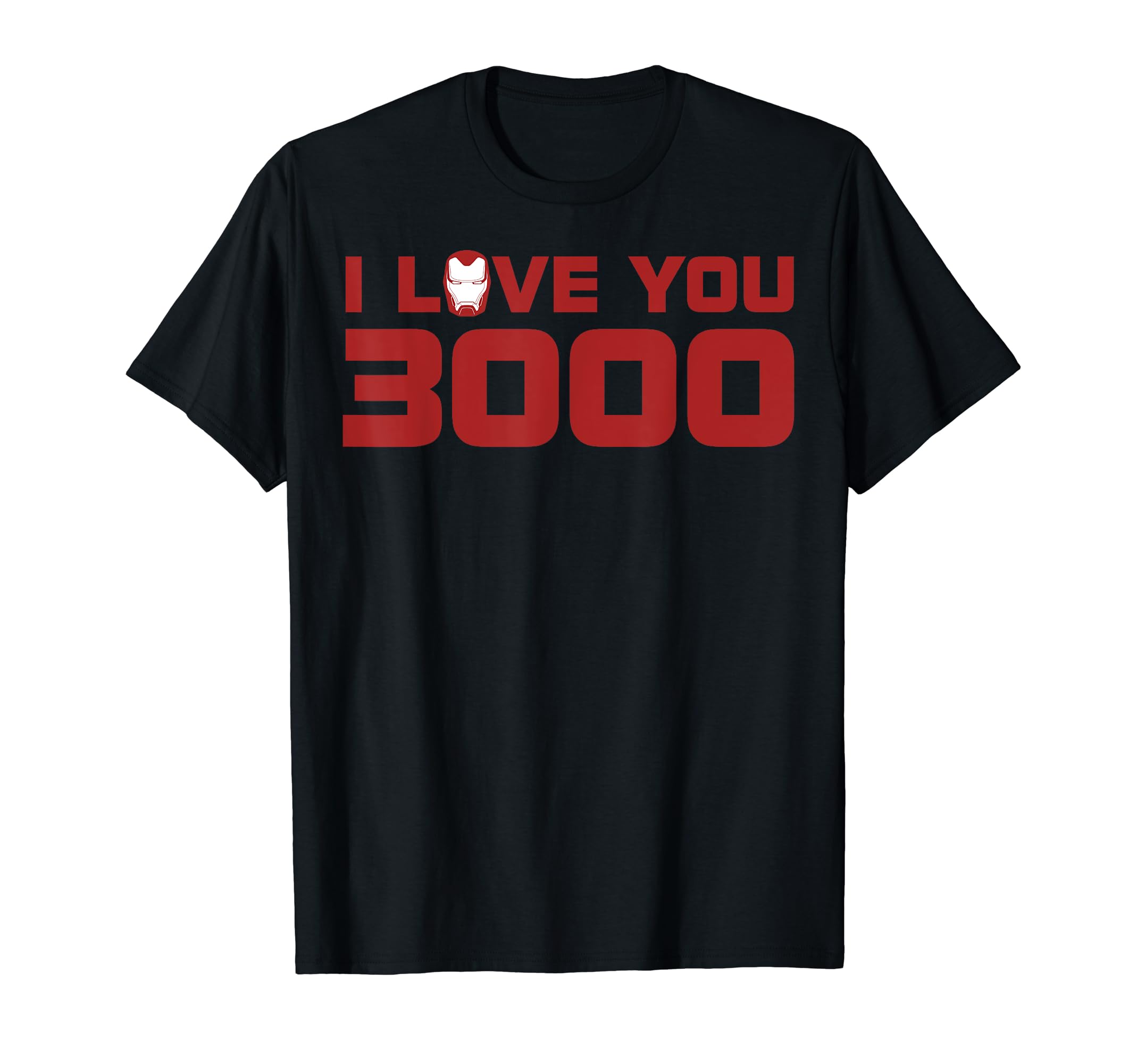 

Marvel Avengers Endgame I Love You 3000 Iron Man Head Quote T-Shirt