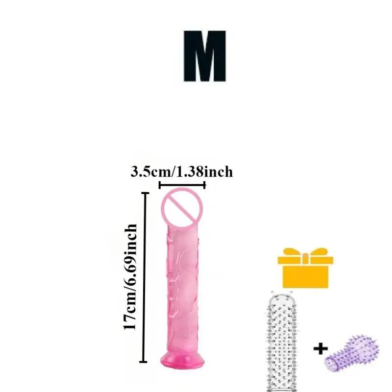 Cheap Pink Dildo with Suction Cup 6 Sizes Realistic Penis Waterproof Sex Toys for Women Female Masturbator Erotic Gode Cock Dick