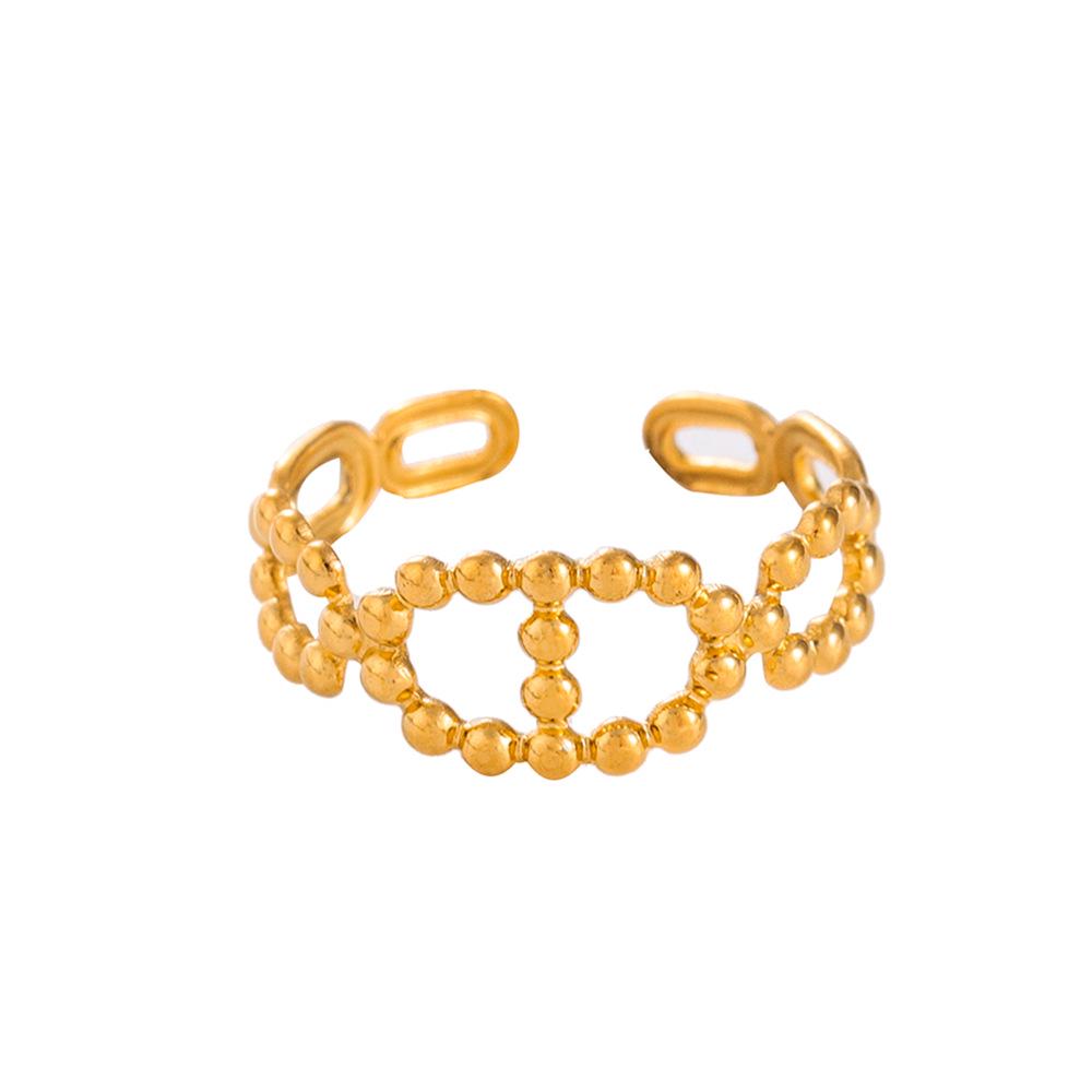 Verstellbarer Titanstahl Farbechter Ring - Stilvoller Edelstahl Nischenring im Ins-Stil für den täglichen Gebrauch