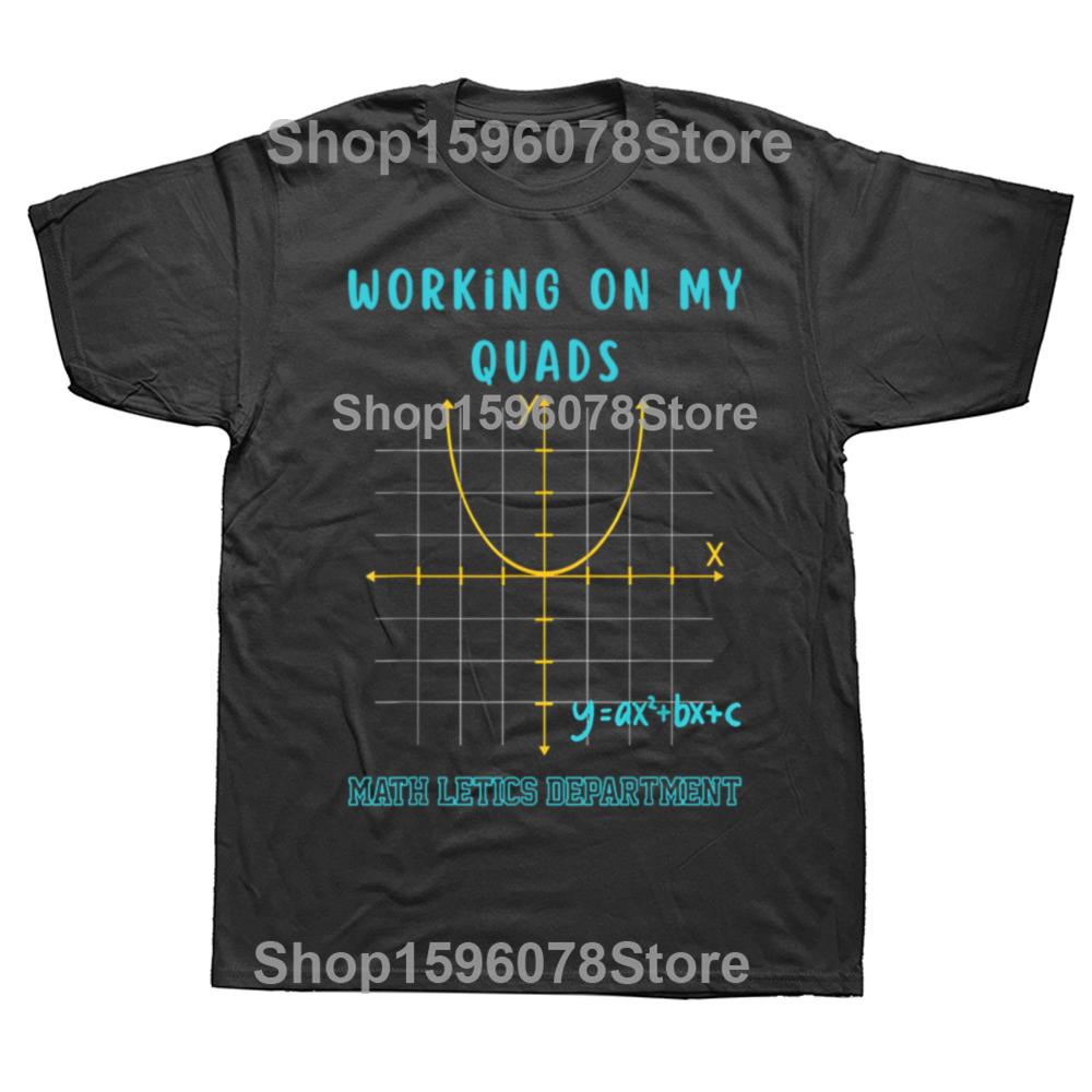 Funny Mathletics Working on My Algebra Algebra Math Teacher TShirt Summer Men Clothing Short Sleeve Oversized Loose Tshirt