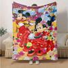1pc, Disney Mickey Mouse Minnie Mouse Floral Throw Blanket, Home Decor, Couch Cover, Outdoor Blanket, Gift, Suitable for Bedroom, Living Room, Travel,
