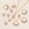 2/4Pcs 18K Gold Color Plated Various Leaves Charms Pendants with Zircon for DIY Necklace Jewelry Making Supplies Accessories