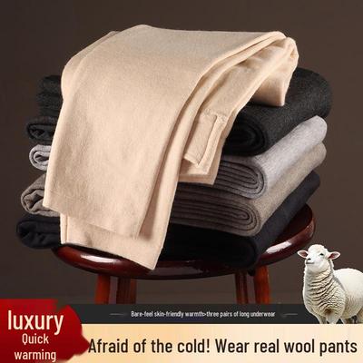 Men's Wool Pants & Women's High Waist Knitted Leggings - Winter Thickened Cashmere & Autumn Styles