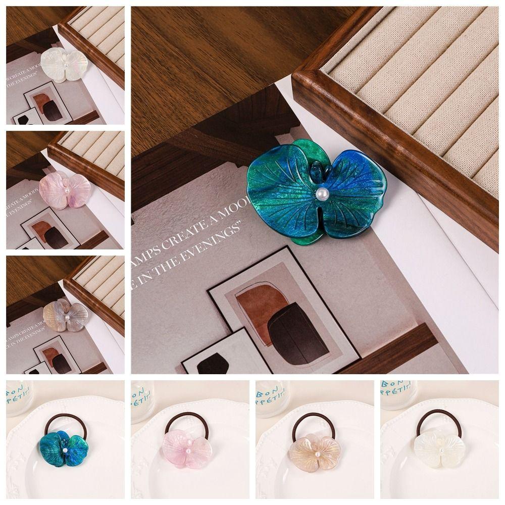 Korean Style Butterfly Orchid Hairpin Hair Rope Fresh Barrettes Flower Duckbill Clip  Decoration