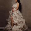 Versatile Maternity Photoshoot Mesh Robe: Sexy, Fashionable, Multiple Colors