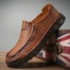 Herren Slipper Loafer Weiches Leder Preppy Leicht Atmungsaktiv Fahrschuhe Rutschfest Täglich Mode Lässig Outdoor Sneaker