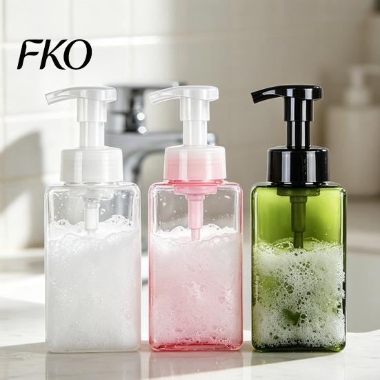 Facial Cleanser Foaming Bottle 250/450ML Press Soap Dispenser, Refillable Hand Shampoo Shower Gel Dispenser Container, Empty Pump Lotion for