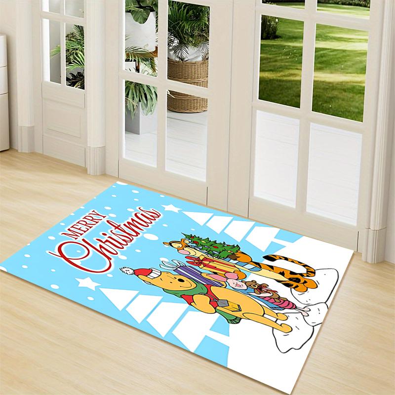 Christmas Winnie Pooh Tigger Carpet Rug Soft Washable Anti Slip Home Living Room Sofa Mats Personalized Christmas Rug