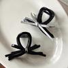 Silver Bow Hairpin Fashion Niche Back Head Disc Hair Shark Clip Temperament High-end Hair Accessories