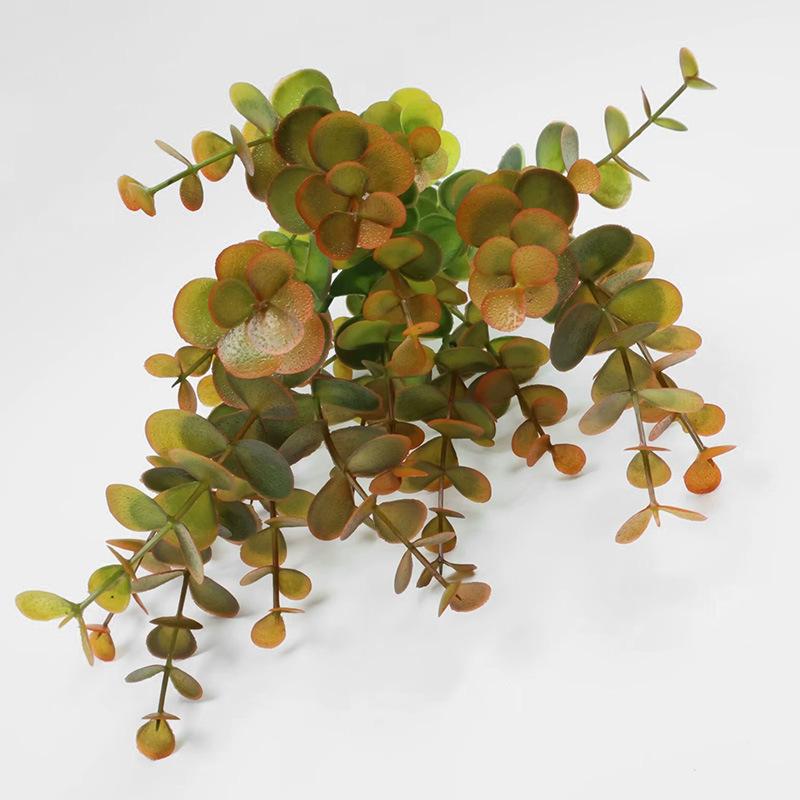 5 Heads 25 Mesh Simulated Eucalyptus Leaf Home Living Room Photography Shooting Props Green Plants Dried Flowers Simulated Flowers
