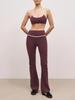 New Contrast Color Sexy Back Sports Yoga Suit Women's Fitness Sports Flared Pants Pilates Two-piece Set