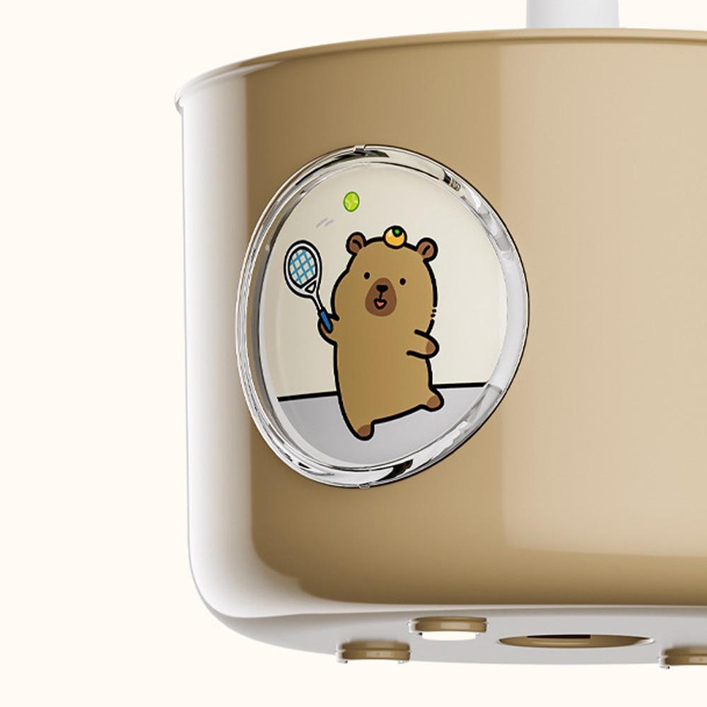 Rotatable Capybara Desktop Storage Box 4 Patterns Capybara Stationery Storage Makeup Brush