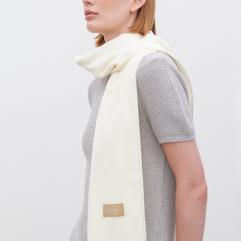 

halden solid soft muffler (M027_ivory) ivory