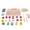 Wooden Fruit Bead Skewer Toys Simulation Wooden Pretend Fruit Educational Toys for Children