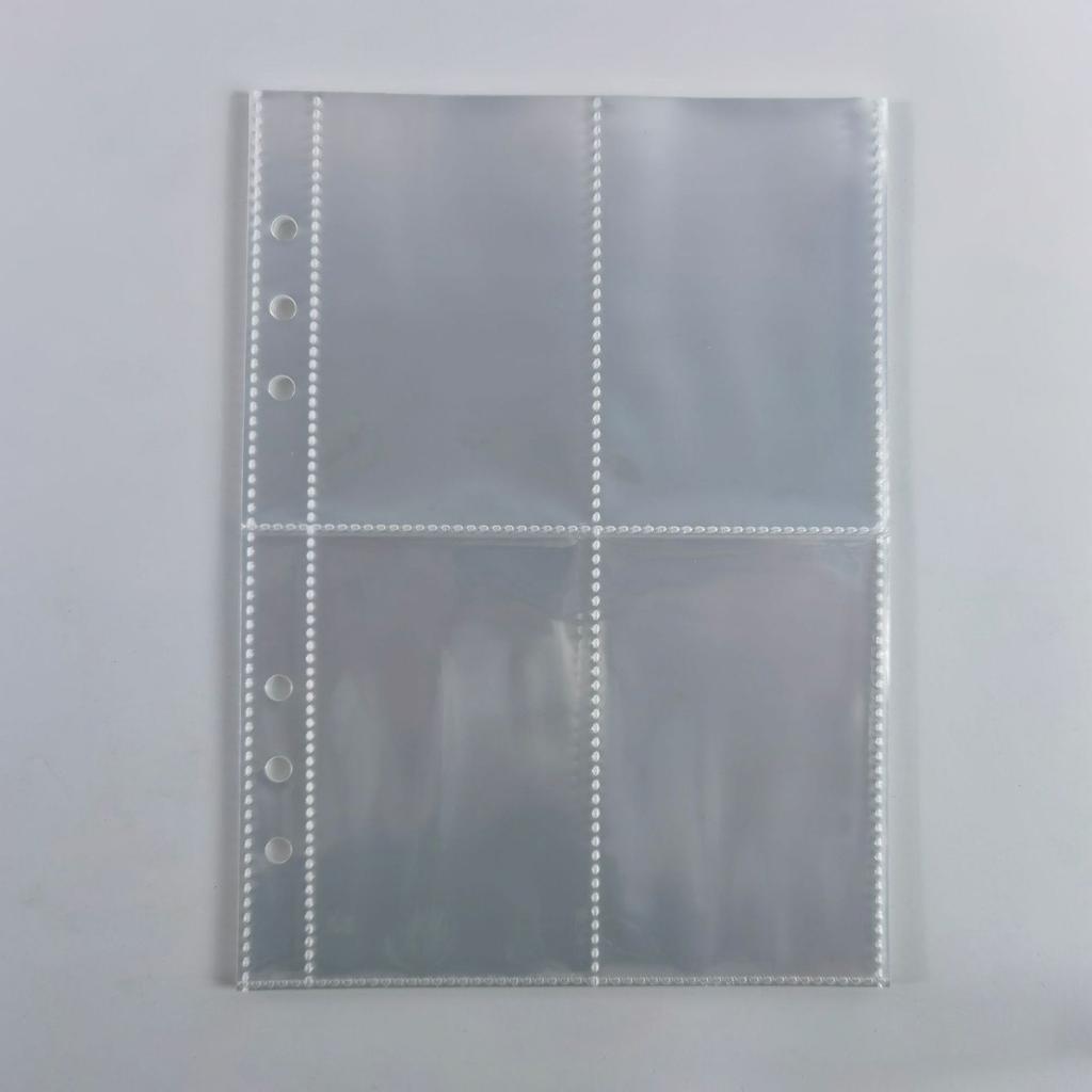 10 Sheets Punched Pocket Photo Pockets for Ring Binder Albums Clear Punched Pockets File Sheet Protector Binder Sleeve