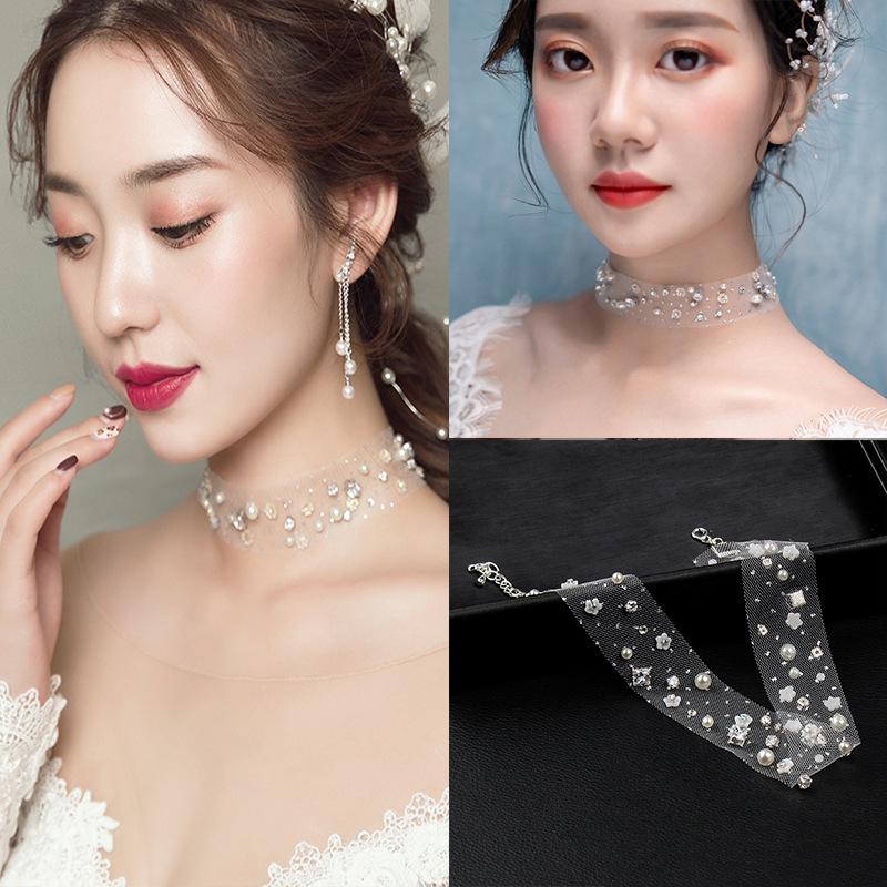 Bridal Choker Necklace for Wedding Dress and Toasting Outfit