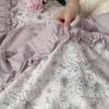 2026 Spring/Summer French Pure Cotton Double-Layer Gauze Lace Bedding Set