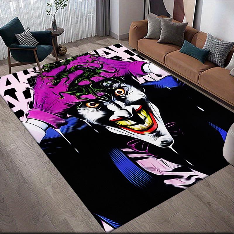 

Purple Clown Anti-Slip Rug, Rectangular Carpet for Game Room & Living Room Decor 60x90cm