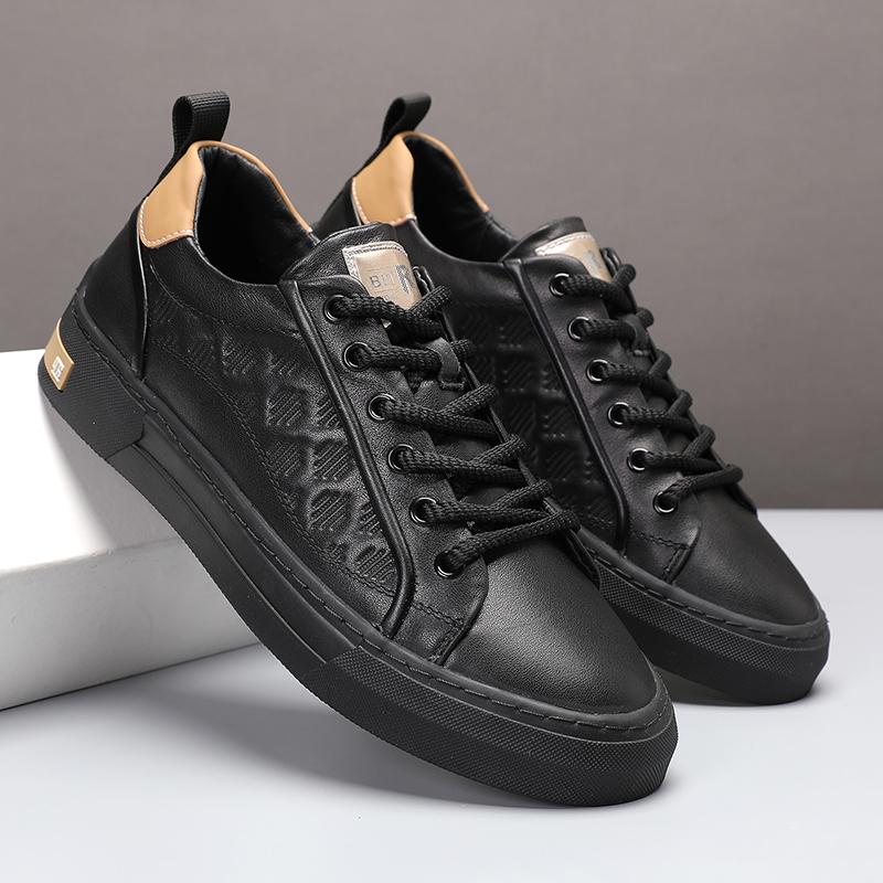 Mode Herren Board Schuhe aus echtem Leder Hohe Qualität und vielseitige weiße Stile Freizeit Outdoor Sport Täglich Jugendlicher Erwachsener Büro Schuhe